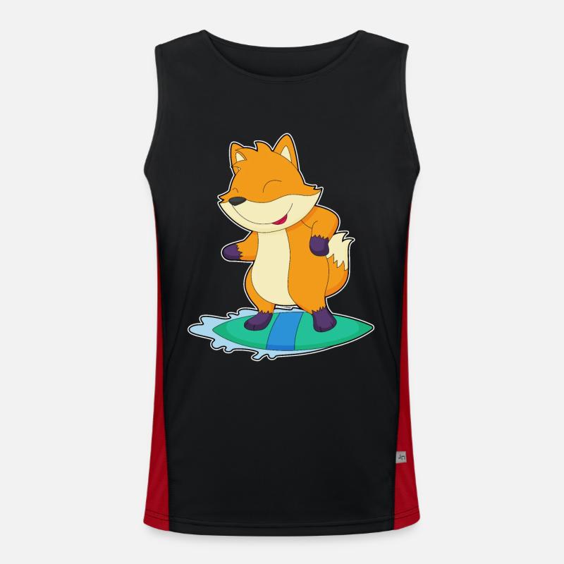 Fox Surfer Surfboard - Men's Functional Contrast Tank Top  - black/red