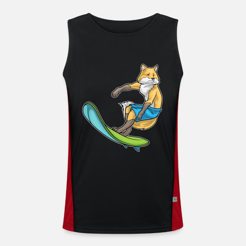 Fox Surfer Surfboard - Men's Functional Contrast Tank Top - black/red