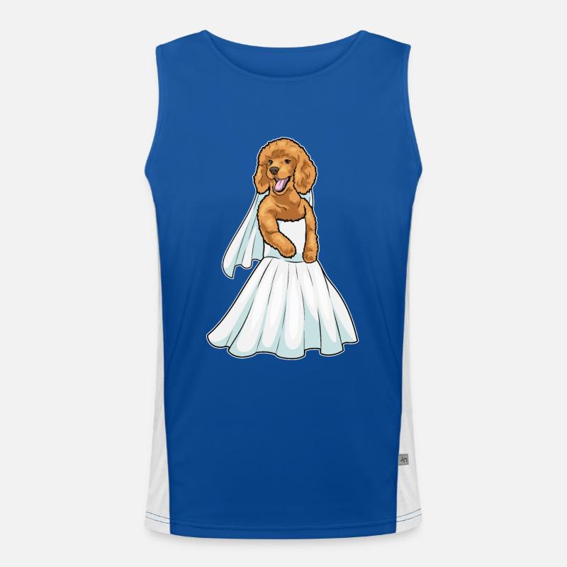 Caniche Robe de mariée Mariage Débardeur respirant contrasté Homme 