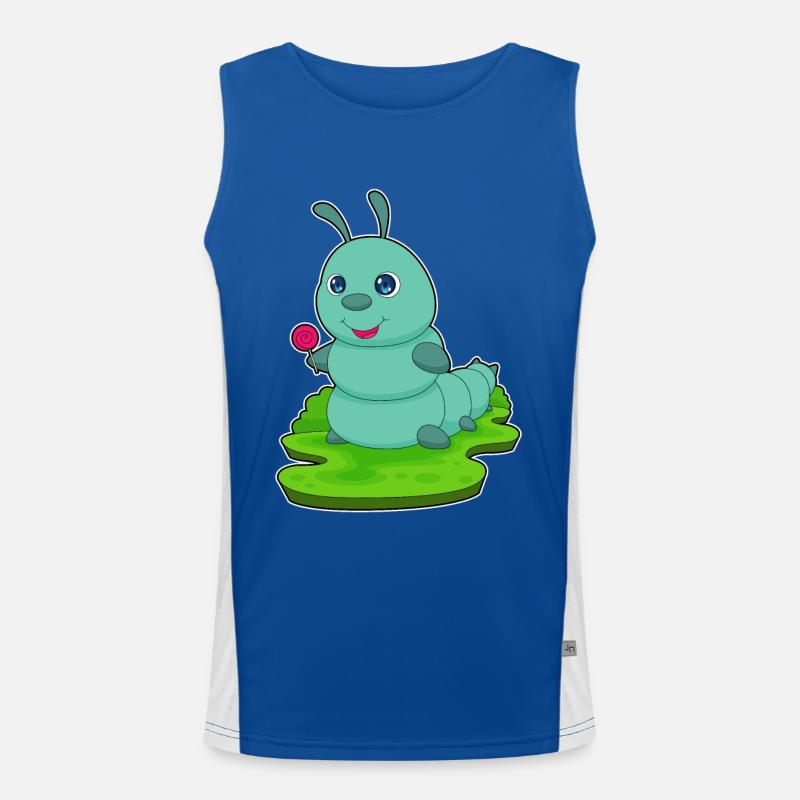 Raupe Lutscher Funktionelles Kontrast-Tank Top für Männer 