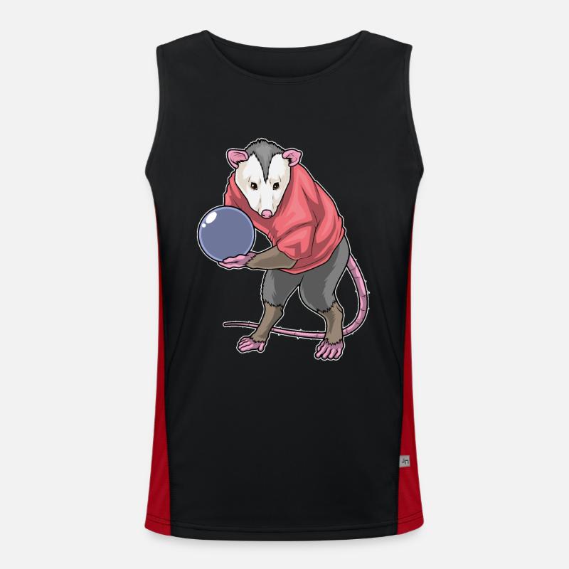 Possums Bowling Boule de bowling Débardeur respirant contrasté Homme 