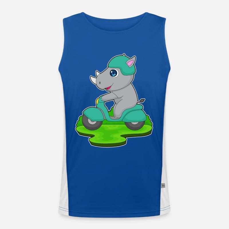Nashorn Motorroller Funktionelles Kontrast-Tank Top für Männer 