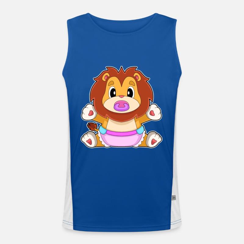 Löwe Baby Schnuller Funktionelles Kontrast-Tank Top für Männer 