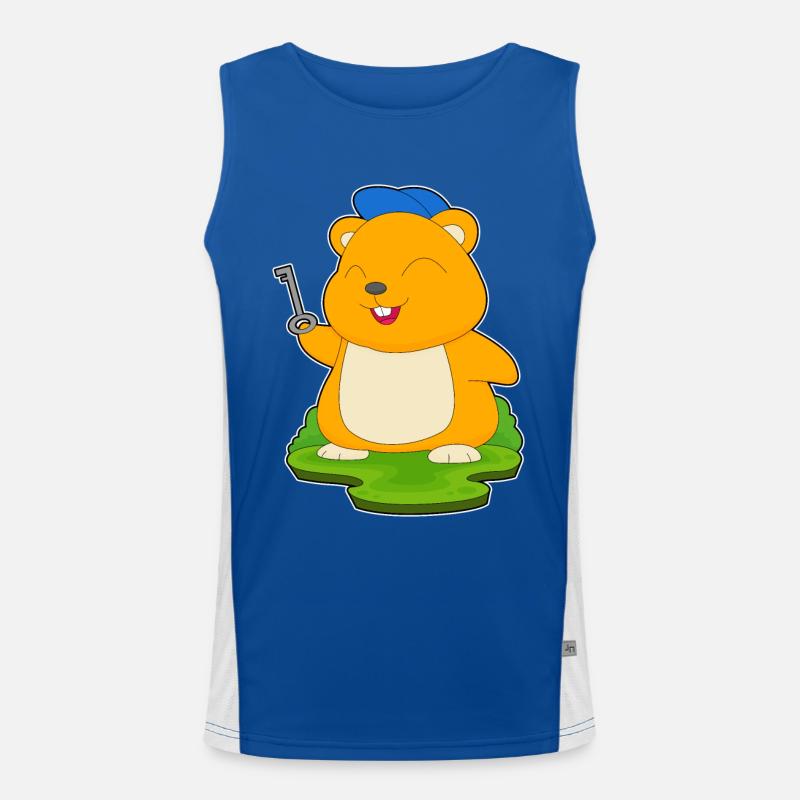 Hamster Key Men's Functional Contrast Tank Top 