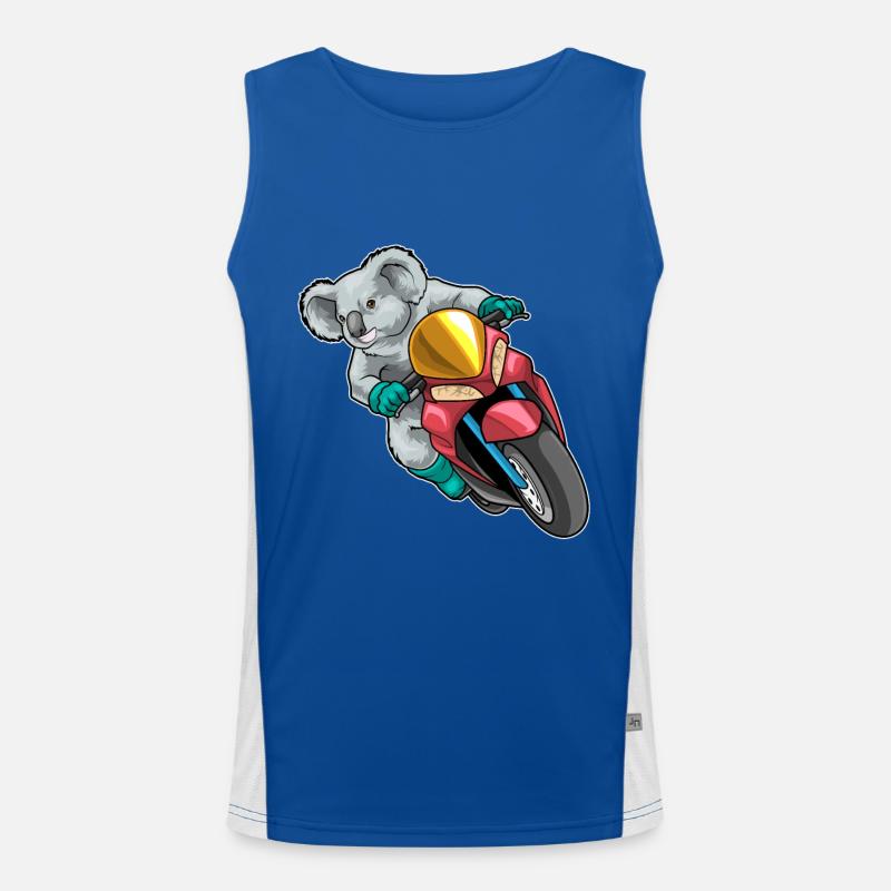 Koala Motorroller Funktionelles Kontrast-Tank Top für Männer 