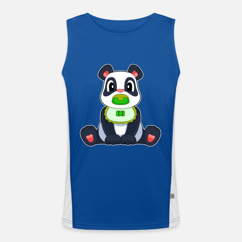 Panda Baby Pacifier Men's Functional Contrast Tank Top 