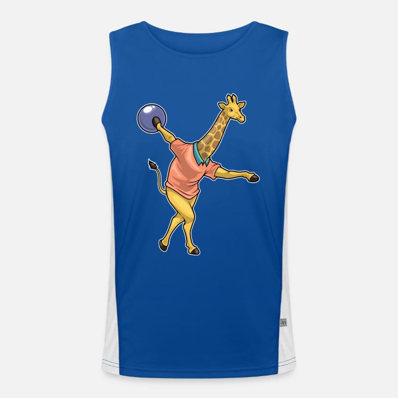 Girafe Bowling Boule de bowling Débardeur respirant contrasté Homme 