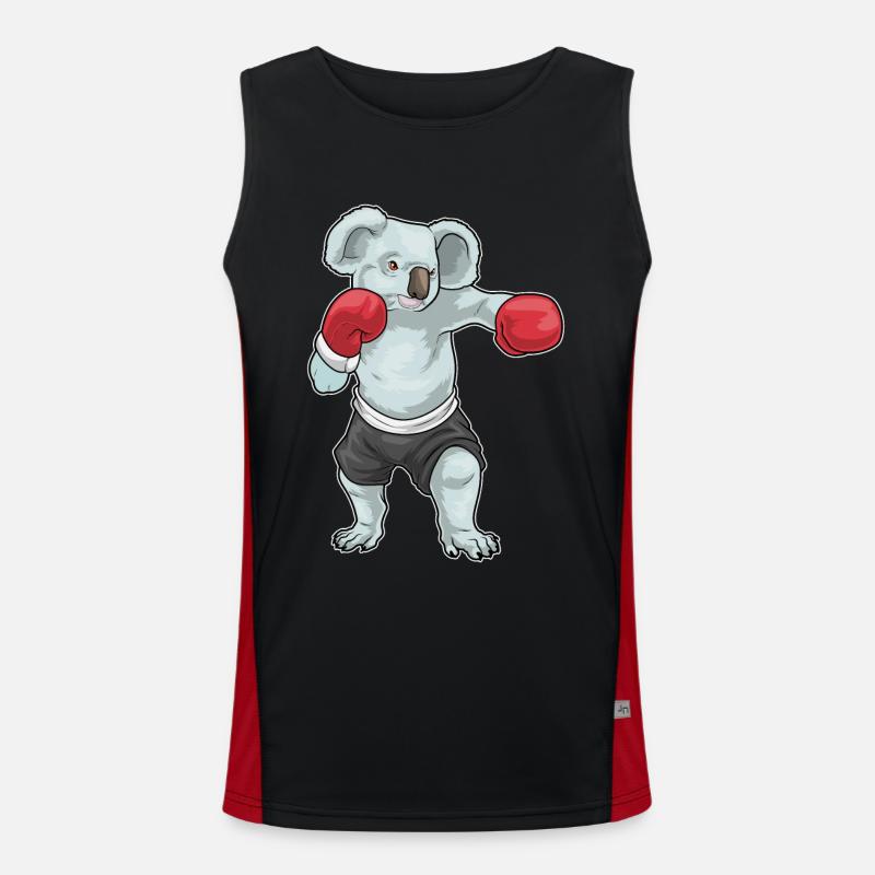 Koala Boxer Boxhandschuhe Boxen Funktionelles Kontrast-Tank Top für Männer 