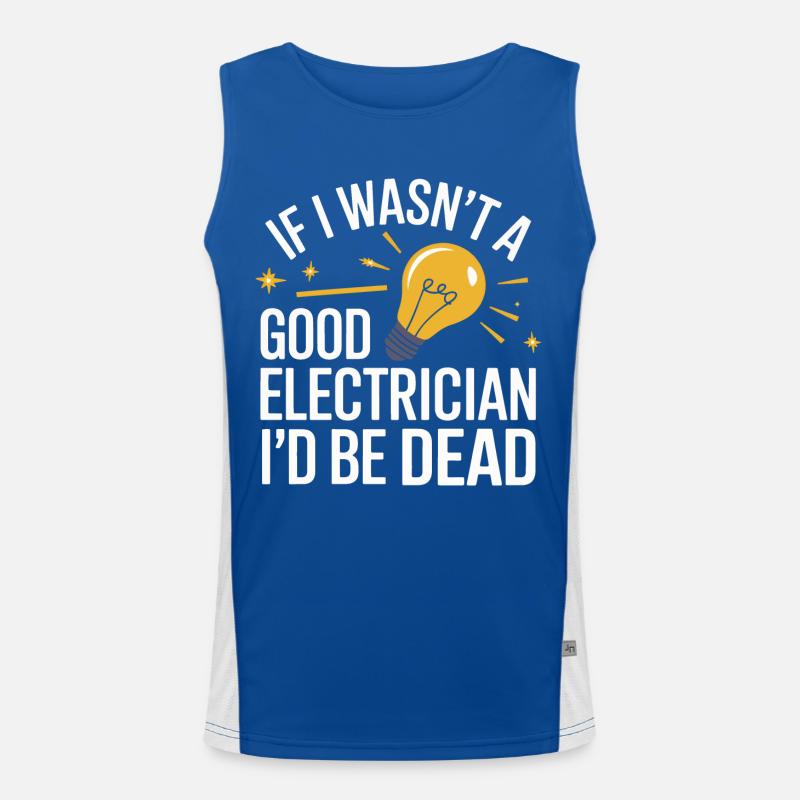 Elektriker Elektroniker Handwerker Beruf Spruch Funktionelles Kontrast-Tank Top für Männer 