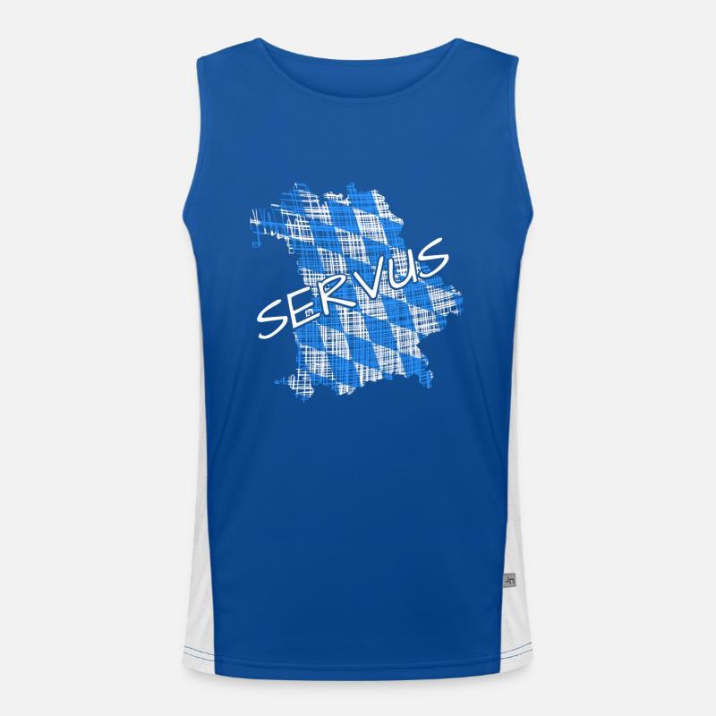 Servus Bayern Funktionelles Kontrast-Tank Top für Männer 