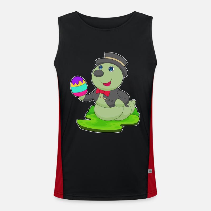 Caterpillar Easter Wizard - Men's Functional Contrast Tank Top  - black/red
