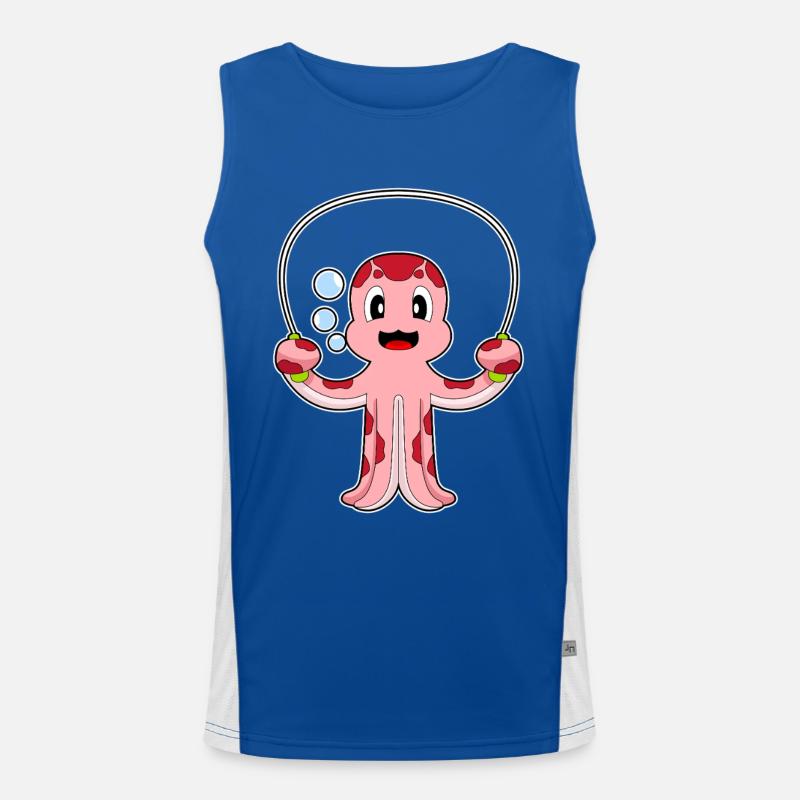 Krake Seilspringen Springseil Funktionelles Kontrast-Tank Top für Männer 