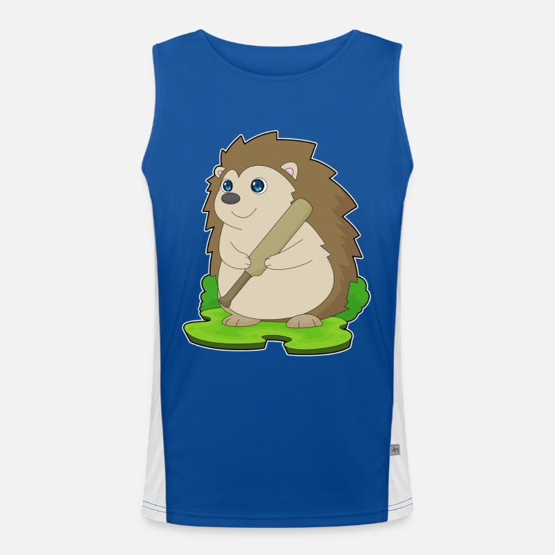 Hedgehog Cricket Cricket Bat Men's Functional Contrast Tank Top 