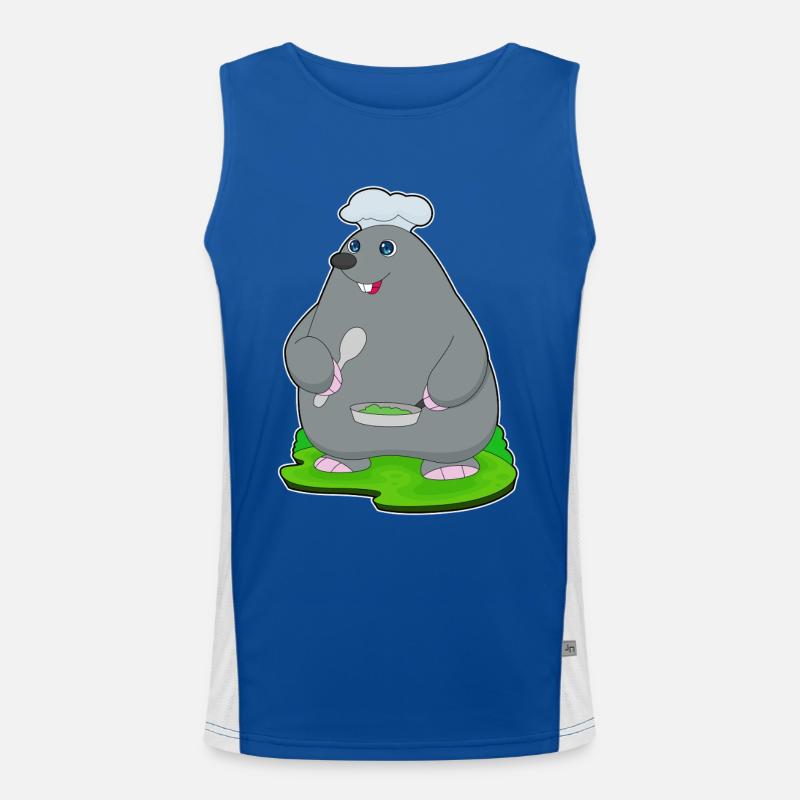 Maulwurf Koch Pfanne Funktionelles Kontrast-Tank Top für Männer 