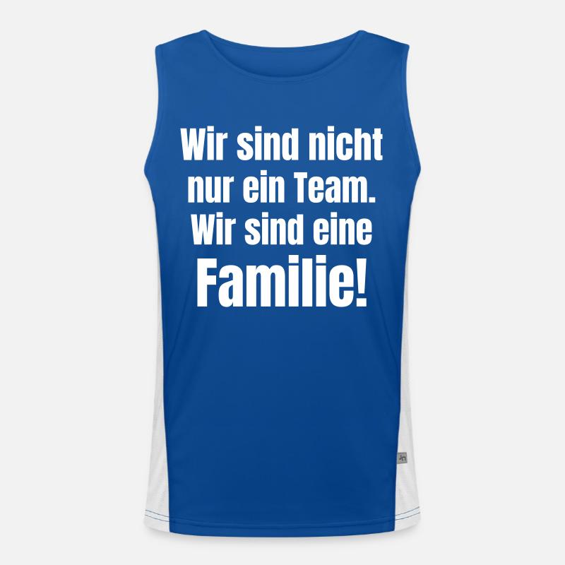 Wir sind nicht nur ein Team. Wir sind eine Familie Funktionelles Kontrast-Tank Top für Männer 
