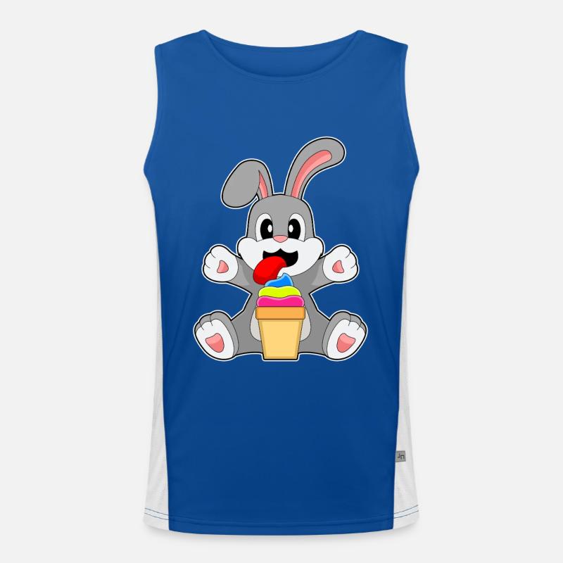 Hase Eisbecher Funktionelles Kontrast-Tank Top für Männer 