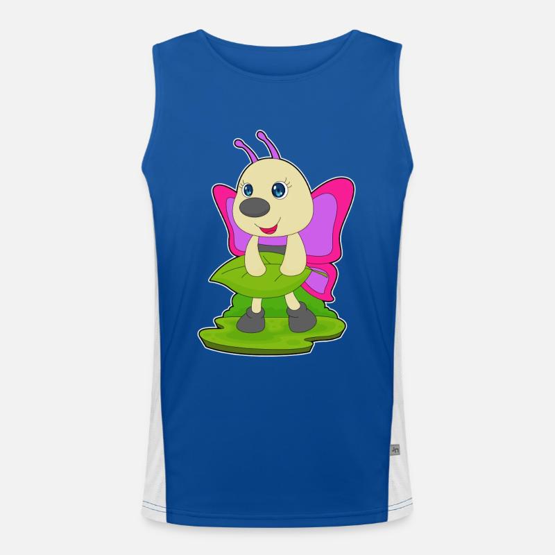 Feuille de papillon Débardeur respirant contrasté Homme 