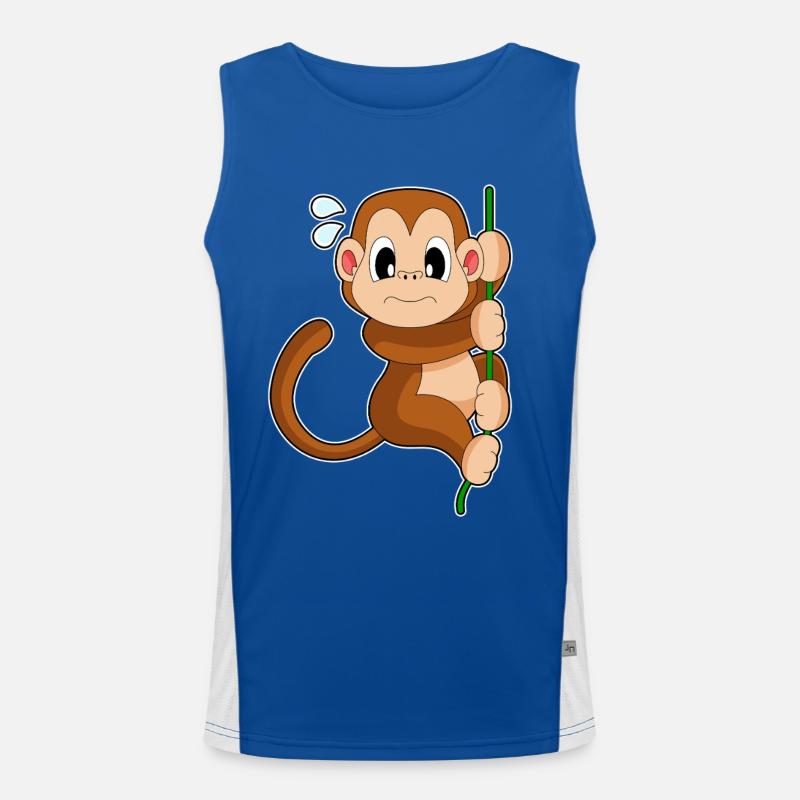 Affe Liane Funktionelles Kontrast-Tank Top für Männer 
