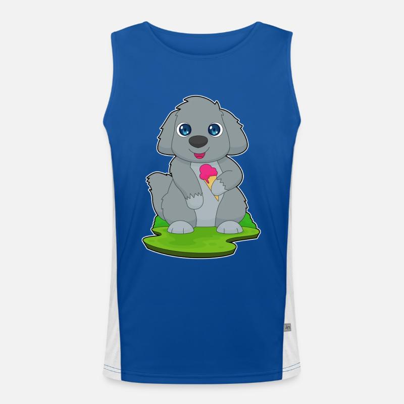 Hund Waffeleis Funktionelles Kontrast-Tank Top für Männer 