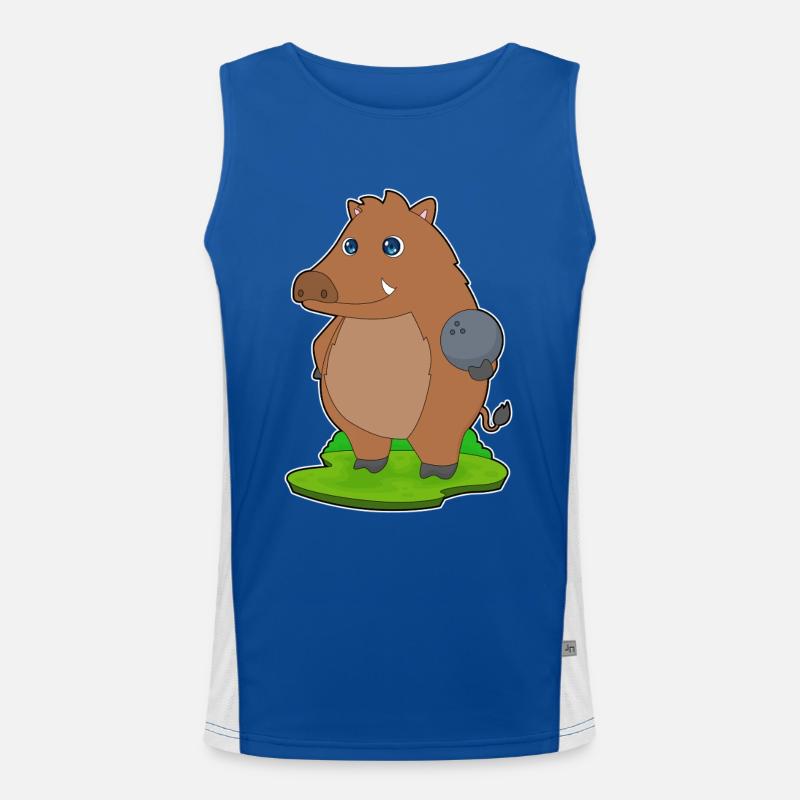 Eber Bowling Bowlingkugel Funktionelles Kontrast-Tank Top für Männer 