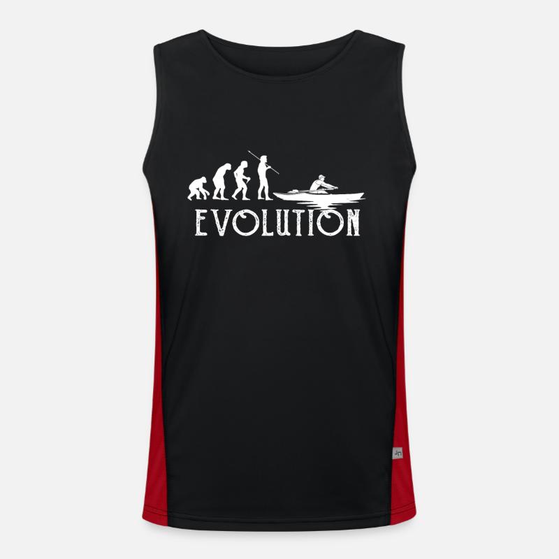 Rudern Evolution Geschenk Ruderer Mann Funktionelles Kontrast-Tank Top für Männer 