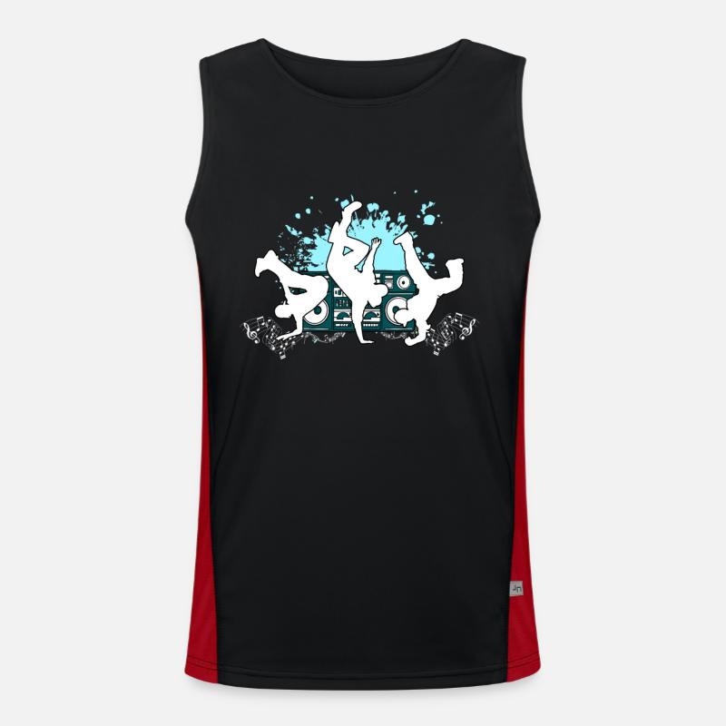 Breakdance Hip-Hop Geschenk Funktionelles Kontrast-Tank Top für Männer 