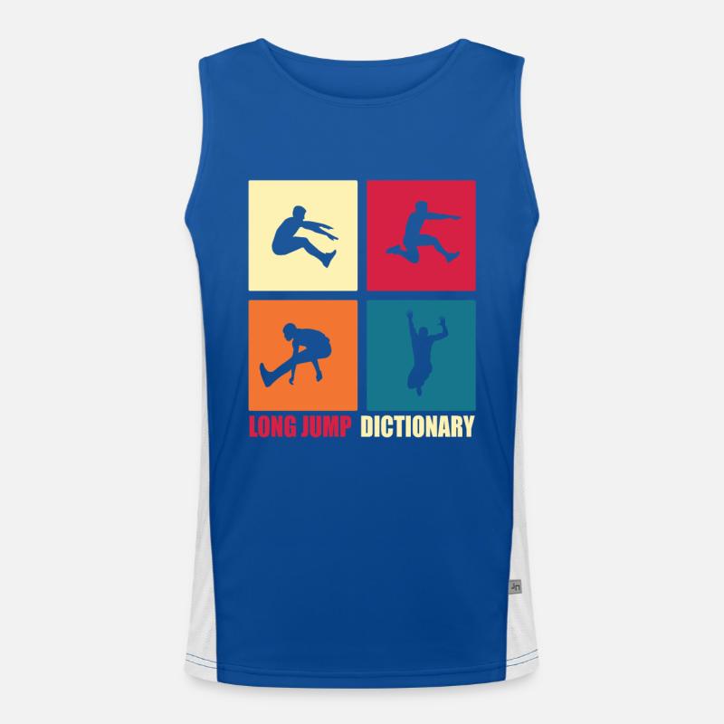 Long jump lexicon Funny gift Men's Functional Contrast Tank Top 