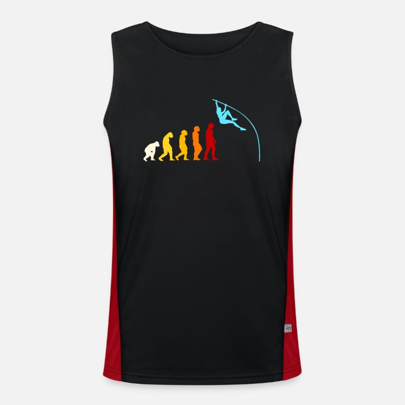 Pole vault evolution - Men's Functional Contrast Tank Top  - black/red