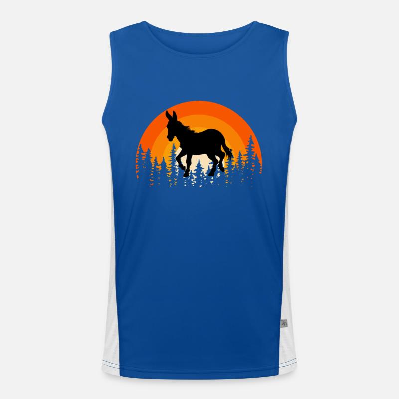 Esel Funktionelles Kontrast-Tank Top für Männer 