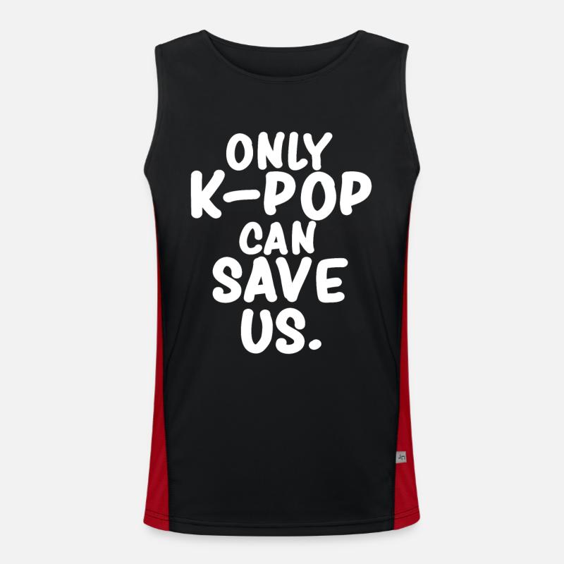 K-Pop Funktionelles Kontrast-Tank Top für Männer 