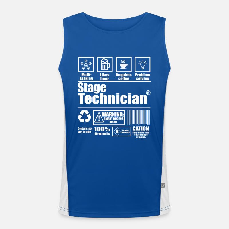 Stage technician Men's Functional Contrast Tank Top 