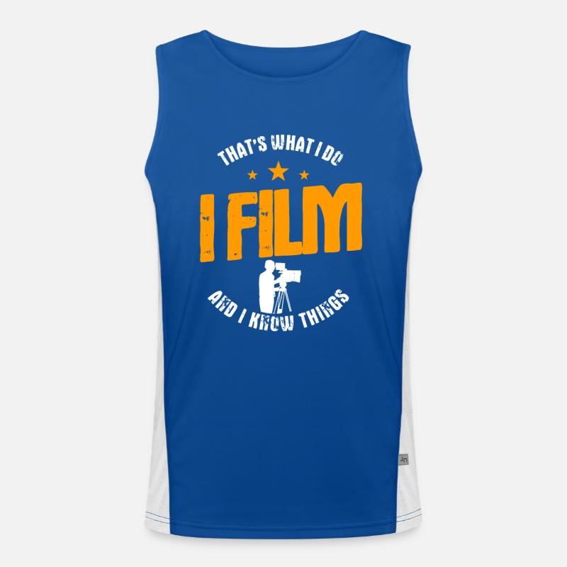 camera operator Men's Functional Contrast Tank Top 