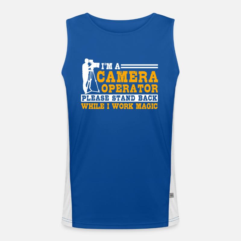 camera operator Men's Functional Contrast Tank Top 