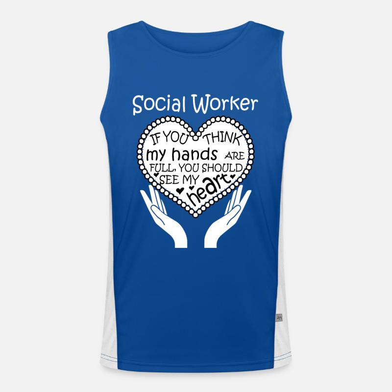 Sozialarbeiter Funktionelles Kontrast-Tank Top für Männer 