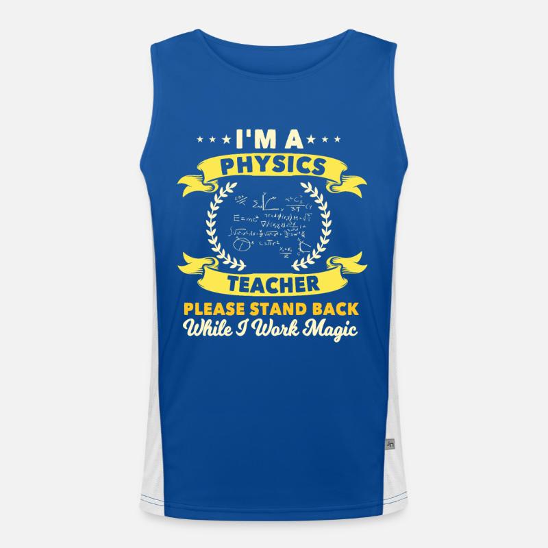 Physics teacher Men's Functional Contrast Tank Top 