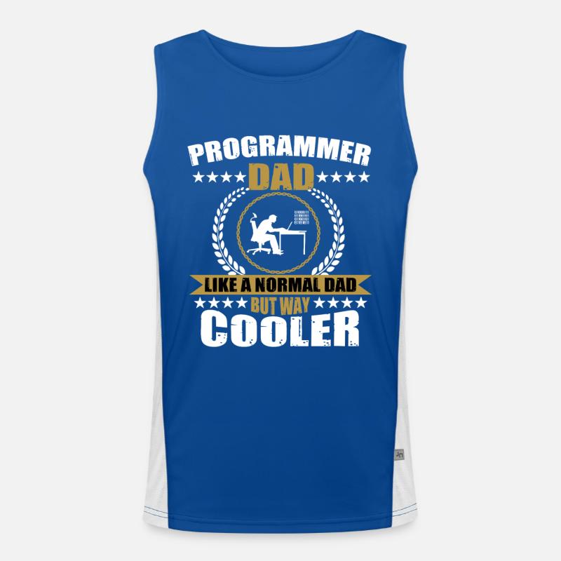 Programmierer Papa Funktionelles Kontrast-Tank Top für Männer 