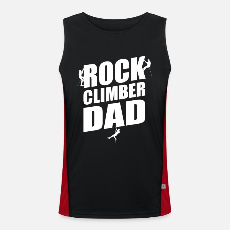 Felskletterer Papa Klettern Funktionelles Kontrast-Tank Top für Männer 