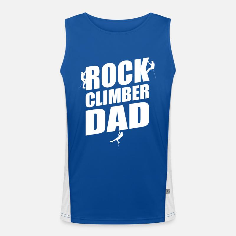 Felskletterer Papa Klettern Funktionelles Kontrast-Tank Top für Männer 