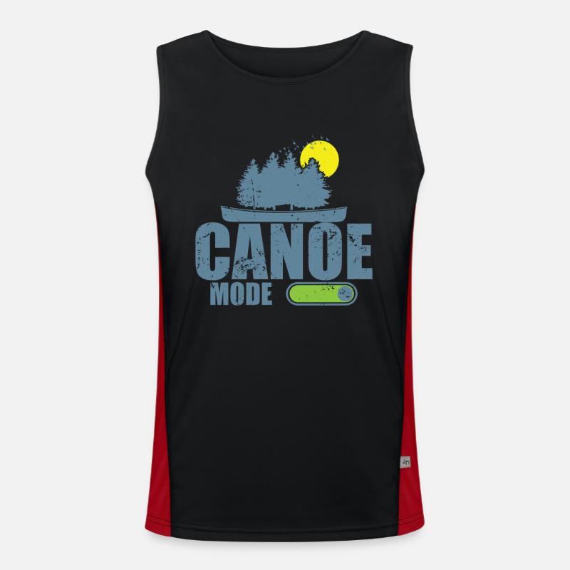 Canoe Mode On Kayak Paddle Boat Canoeing Men's Functional Contrast Tank Top 