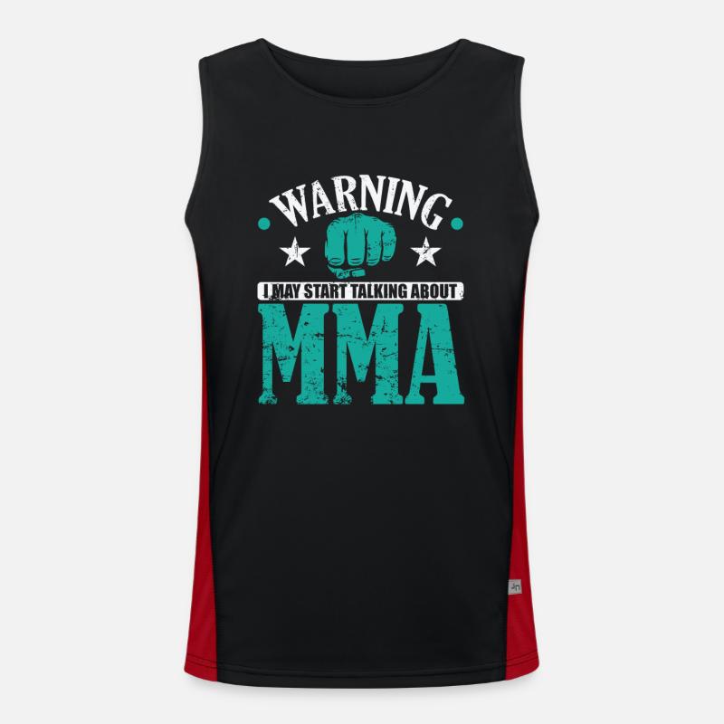Warning I may start talking about MMA Funktionelles Kontrast-Tank Top für Männer 