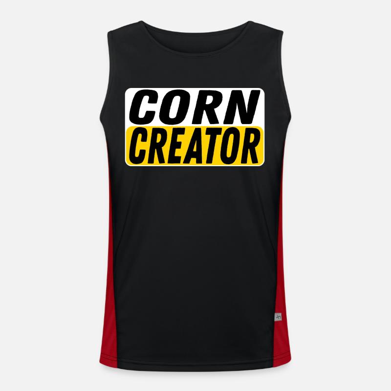 Corn Creator Corn Farmer Farmer Farmer Farmers Men's Functional Contrast Tank Top 