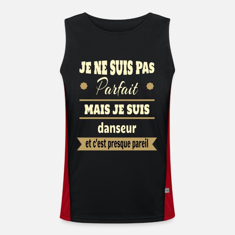 Pas parfait mais danseur danse humour Débardeur respirant contrasté Homme 
