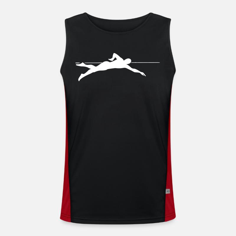 Dynamic Sprinter Line Graphics - Men's Functional Contrast Tank Top  - black/red