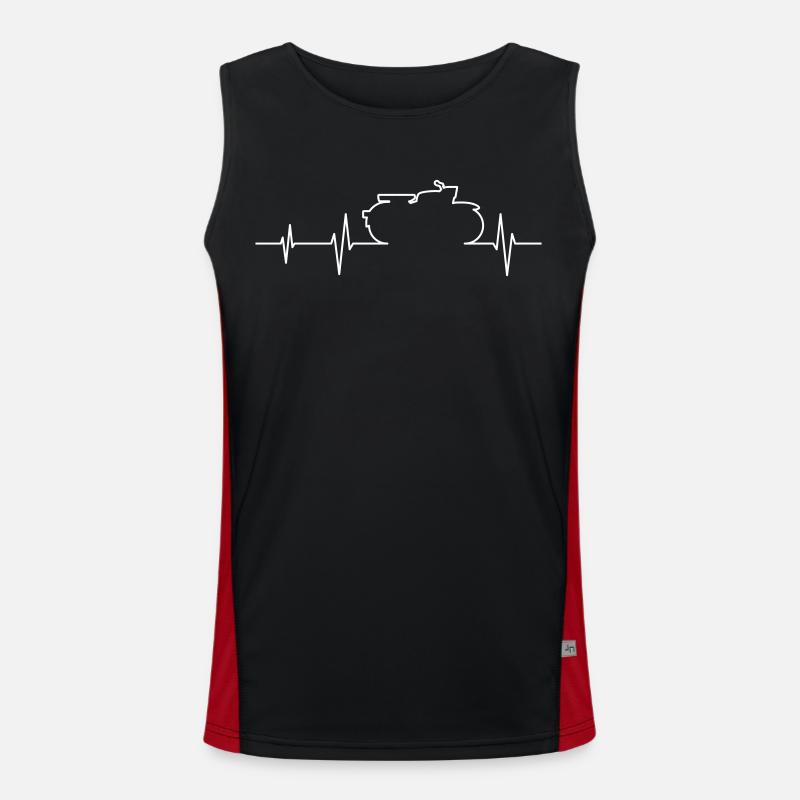 Simson Sparrowhawk Hawk ECG - Men's Functional Contrast Tank Top  - black/red