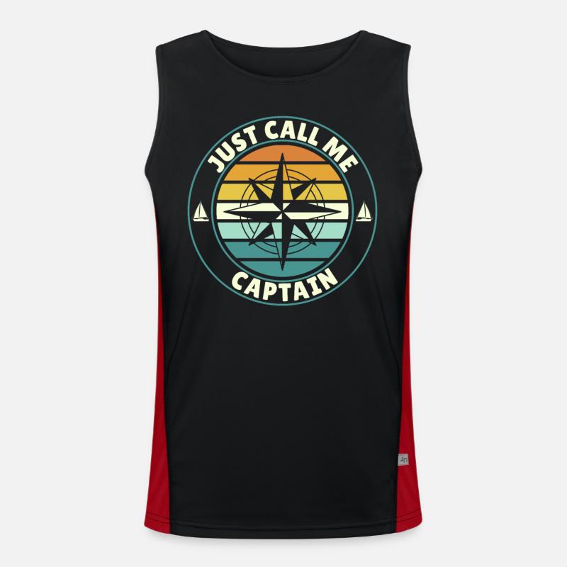 Just call me Captain Sailor and Captain Saying Men's Functional Contrast Tank Top 