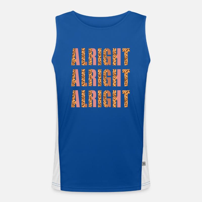 Alright Alright Leopard Print Texas Pride Texan Funktionelles Kontrast-Tank Top für Männer 