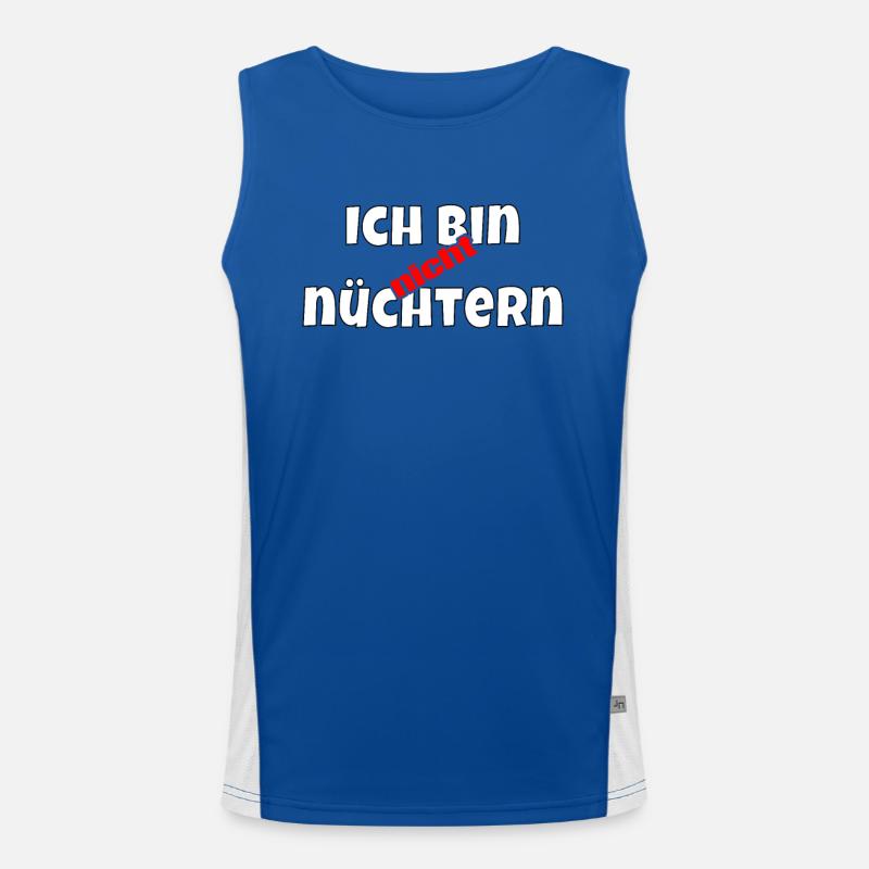 Ich bin nicht nüchtern Funktionelles Kontrast-Tank Top für Männer 