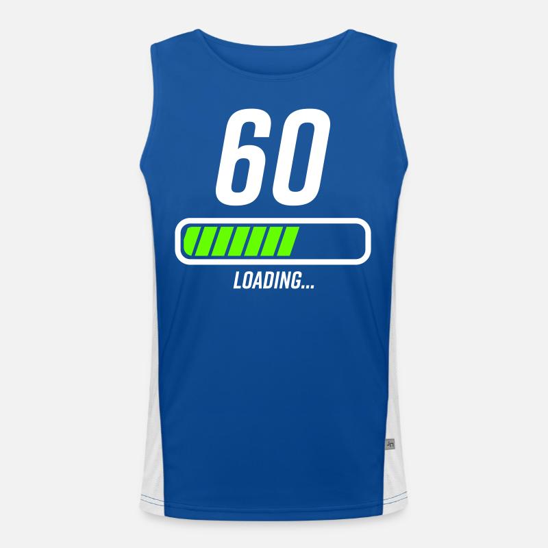 60. Geburtstag Loading Ladebalken Funktionelles Kontrast-Tank Top für Männer 