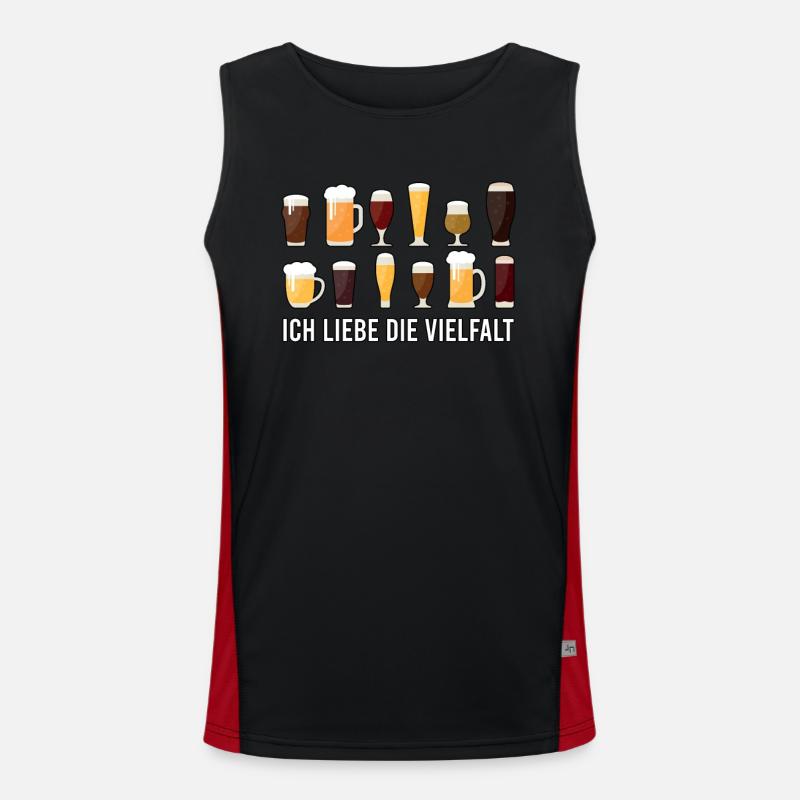 Ich liebe die Vielfalt Funktionelles Kontrast-Tank Top für Männer 