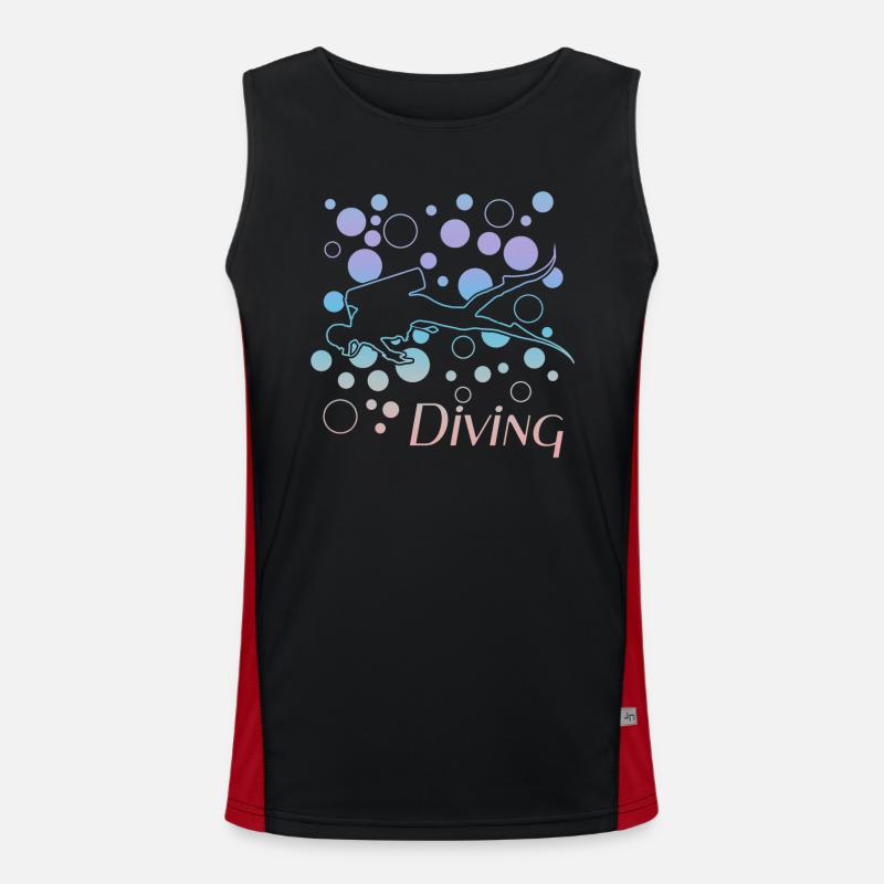 Diving Funktionelles Kontrast-Tank Top für Männer 